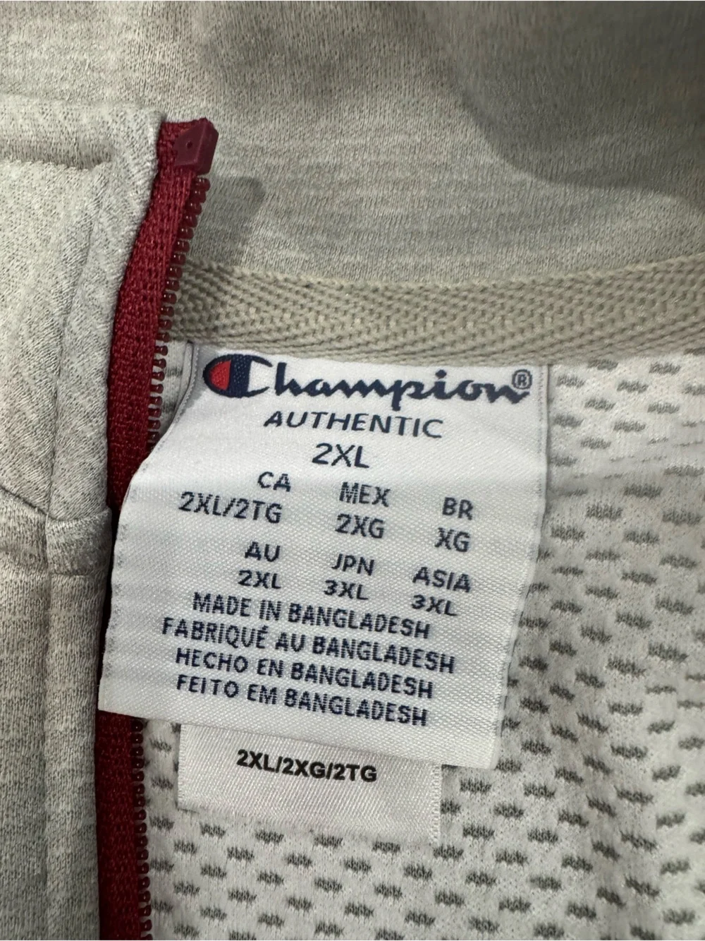 Arkansas Razorbacks Champion 1/4 Zip Pullover Solid Gray Long‎ Sleeve Men's 2XL